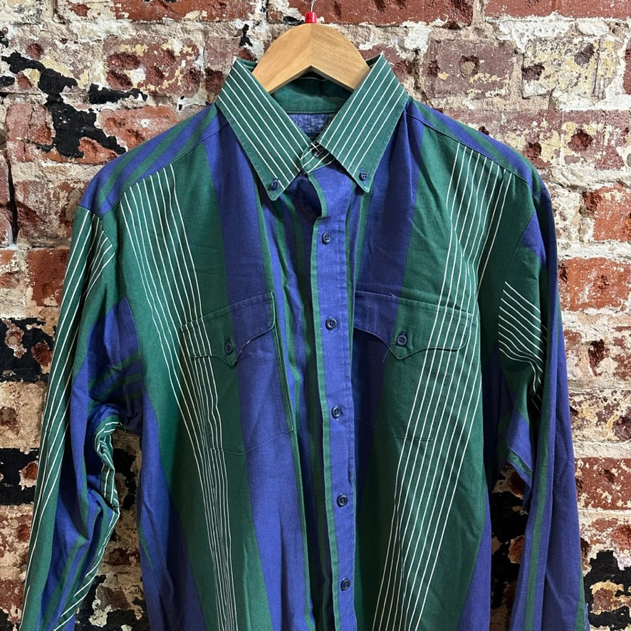 VTG Panhandle Men's Large Green Western Shirt