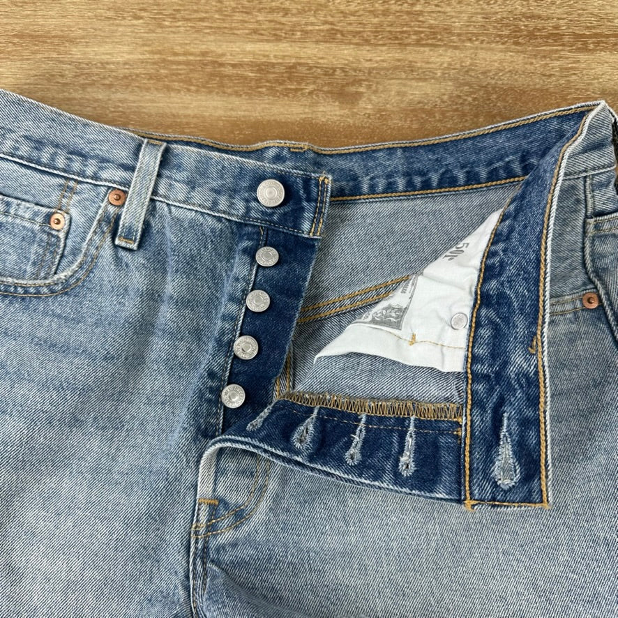 Levi's Cut Off Denim Blue Jean Shorts Womens 31 Distressed - 32x2.5"