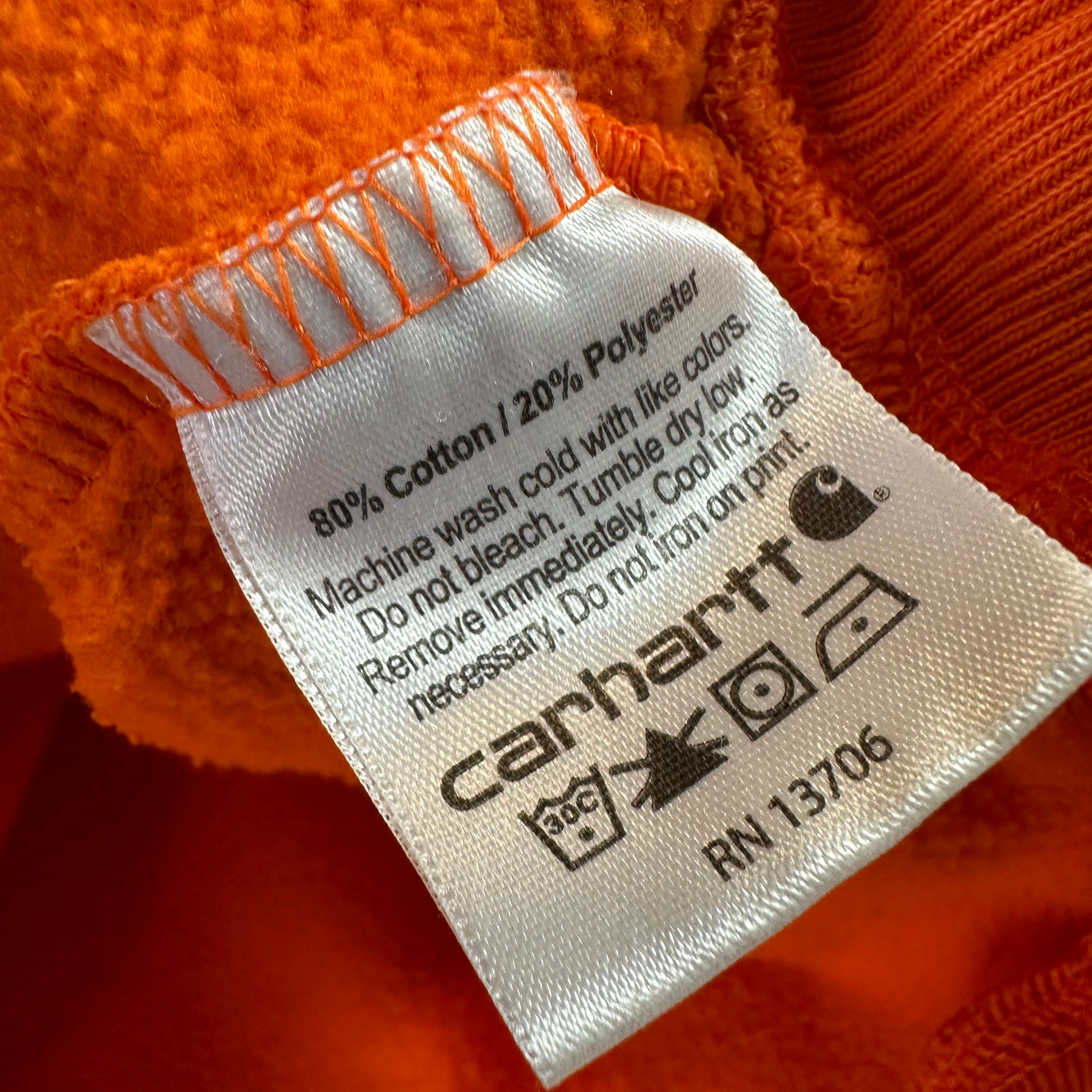 Carhartt Boys Medium 8-10 Orange Hoodie