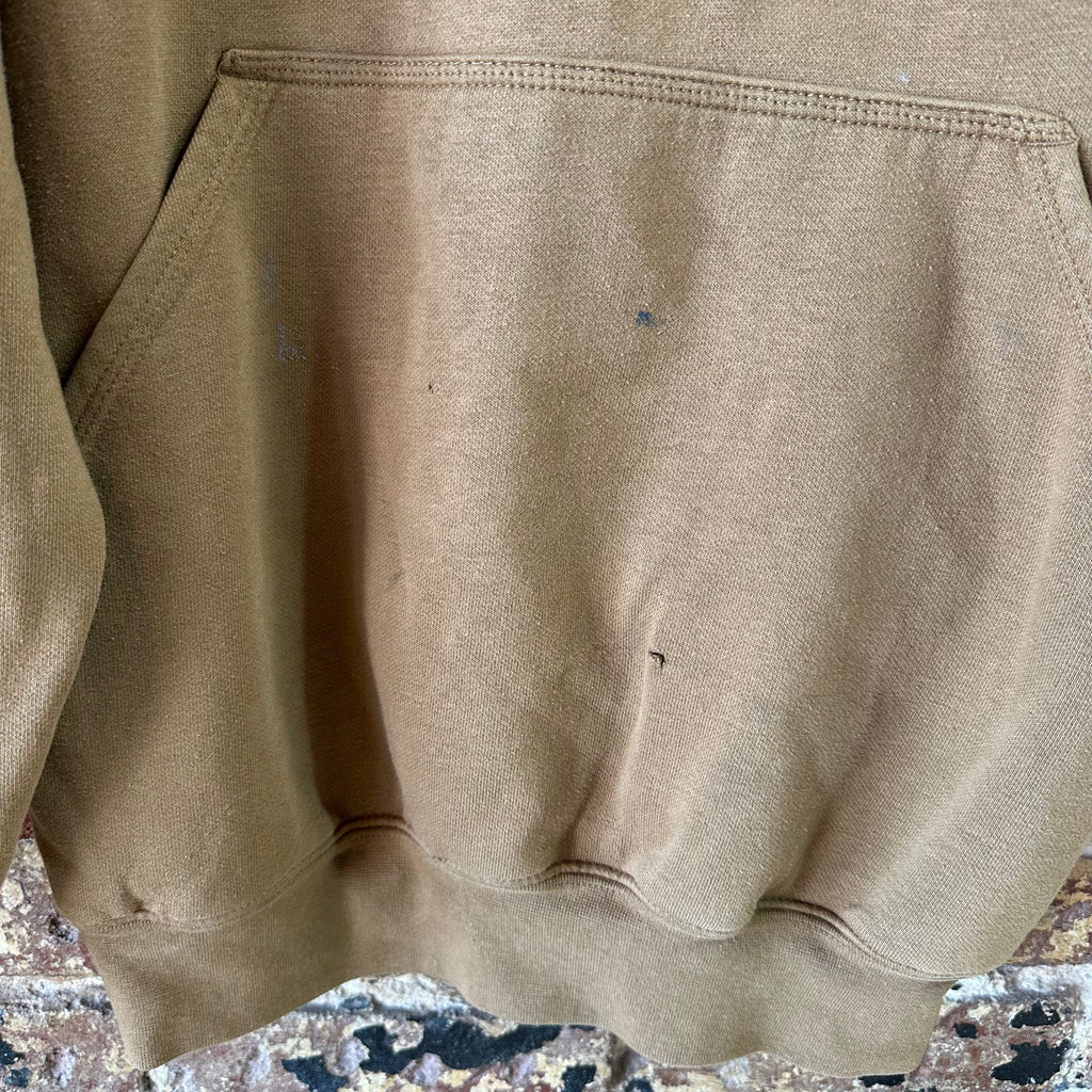 Carhartt Hoodie Sweatshirt Brown Mens Size Medium Original Fit Spellout