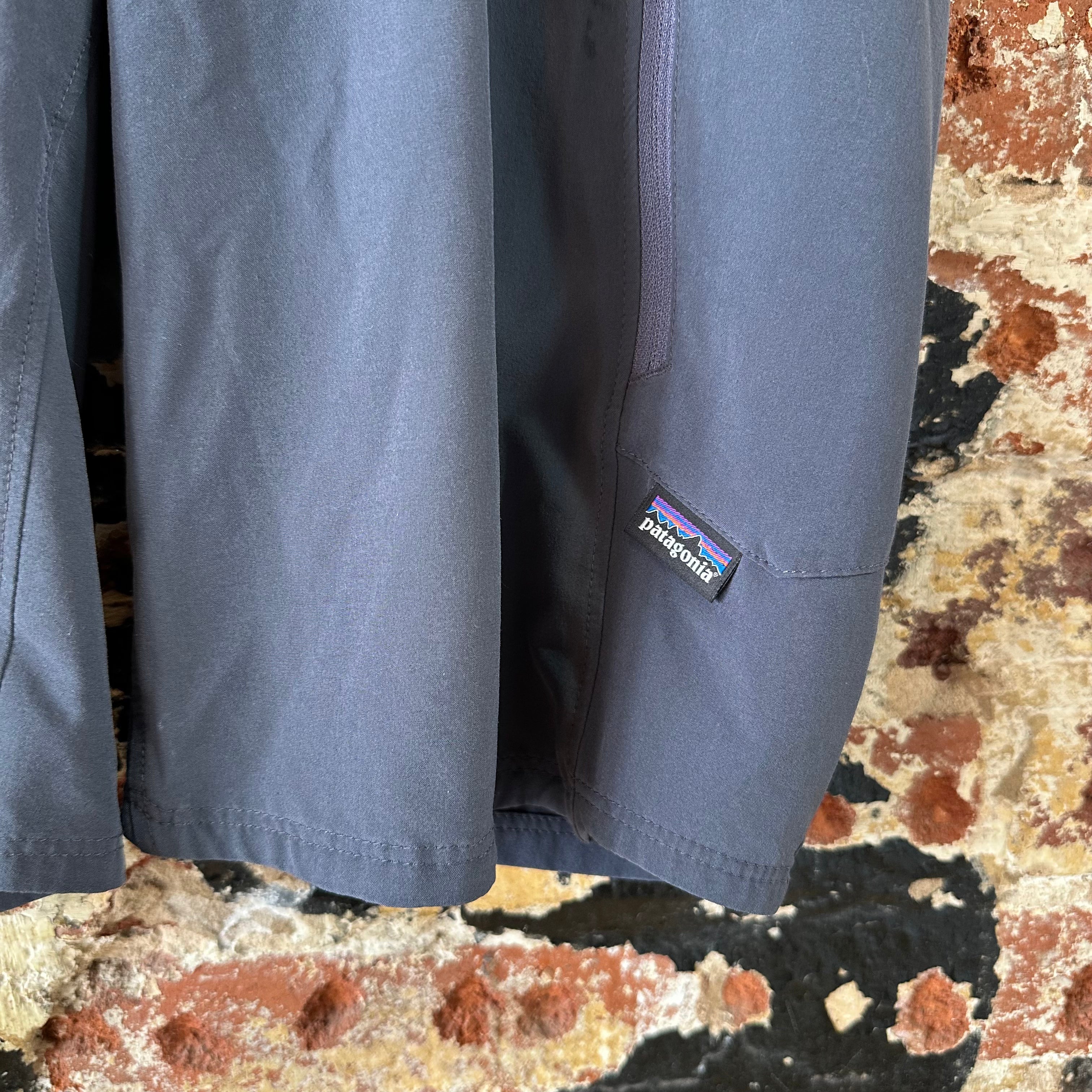 Patagonia Bike Shorts Womens 0 Blue Pull on 26x9.25" Lightweight