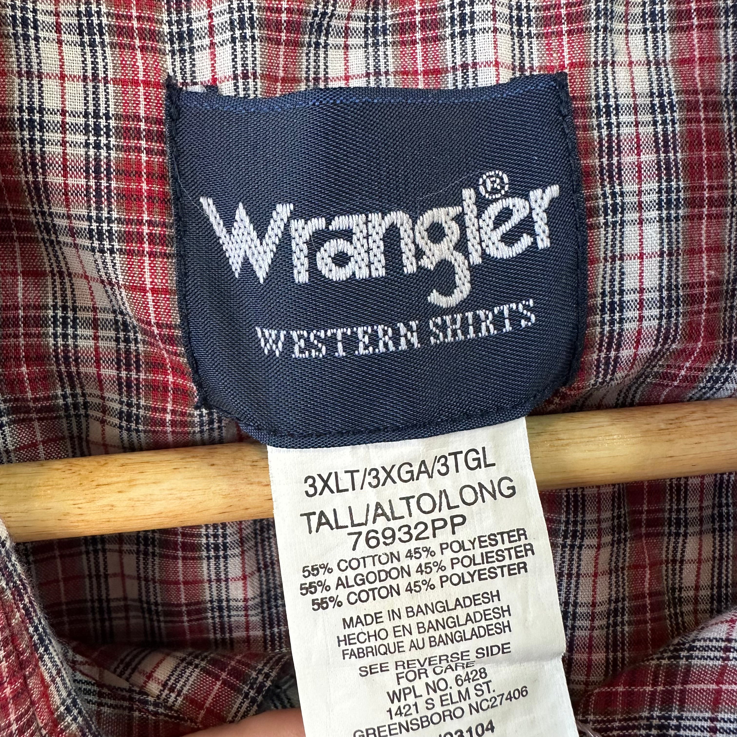 Wrangler Men's 3XL Tall Button Up Shirt