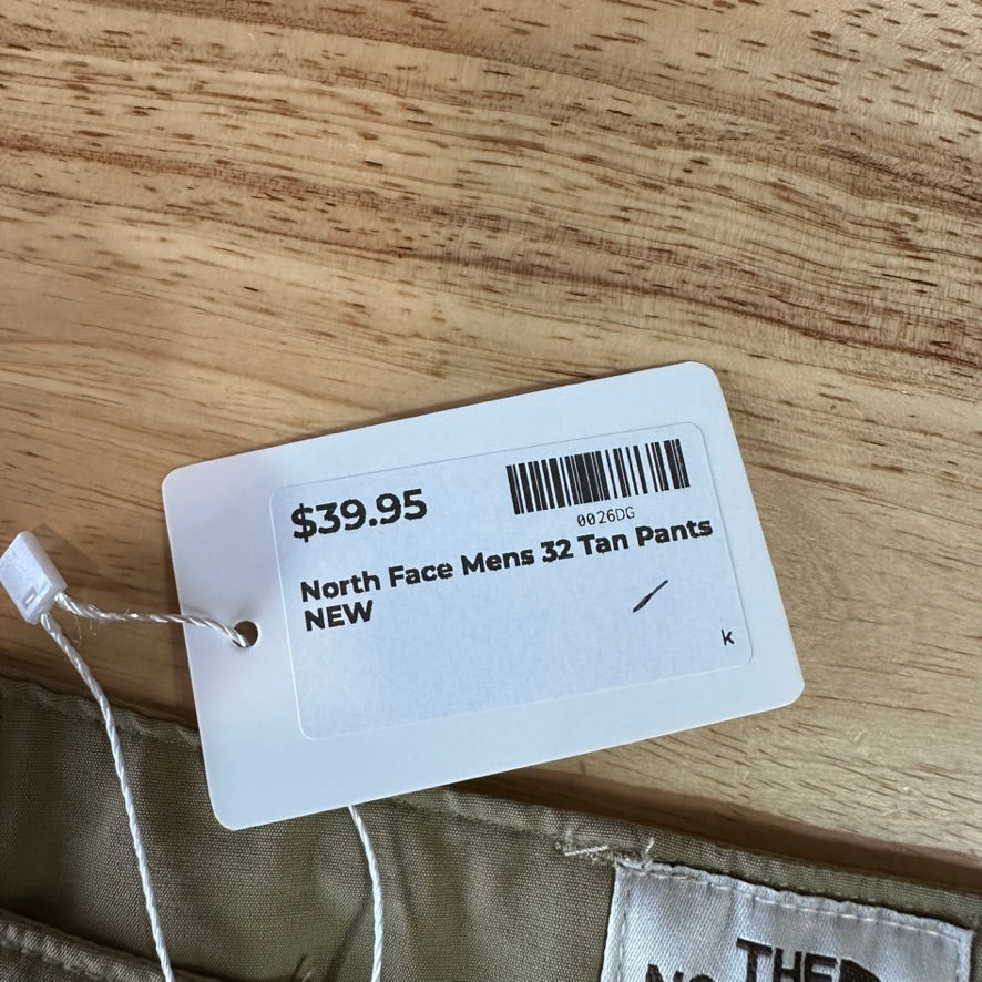 North Face Mens 32 Tan Pants NEW