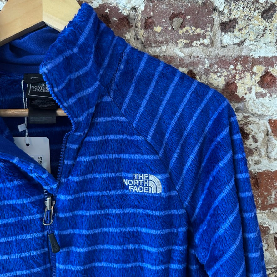 The North Face Women's Medium Full zip Fleece Purple Zip Striped