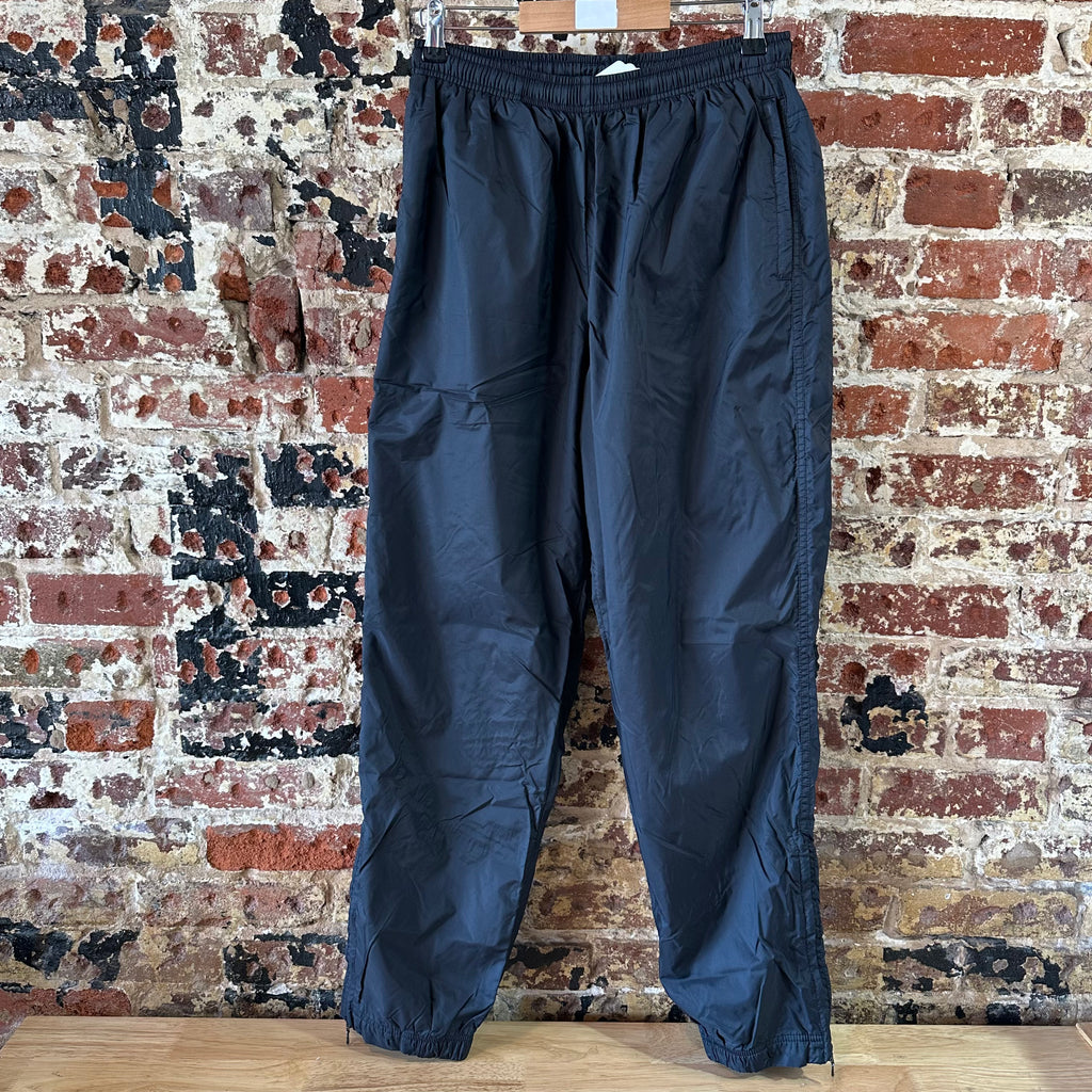 VTG Nike Pants Womens Med Black Track Windbreaker Gym Jogger Workout Running Y2K
