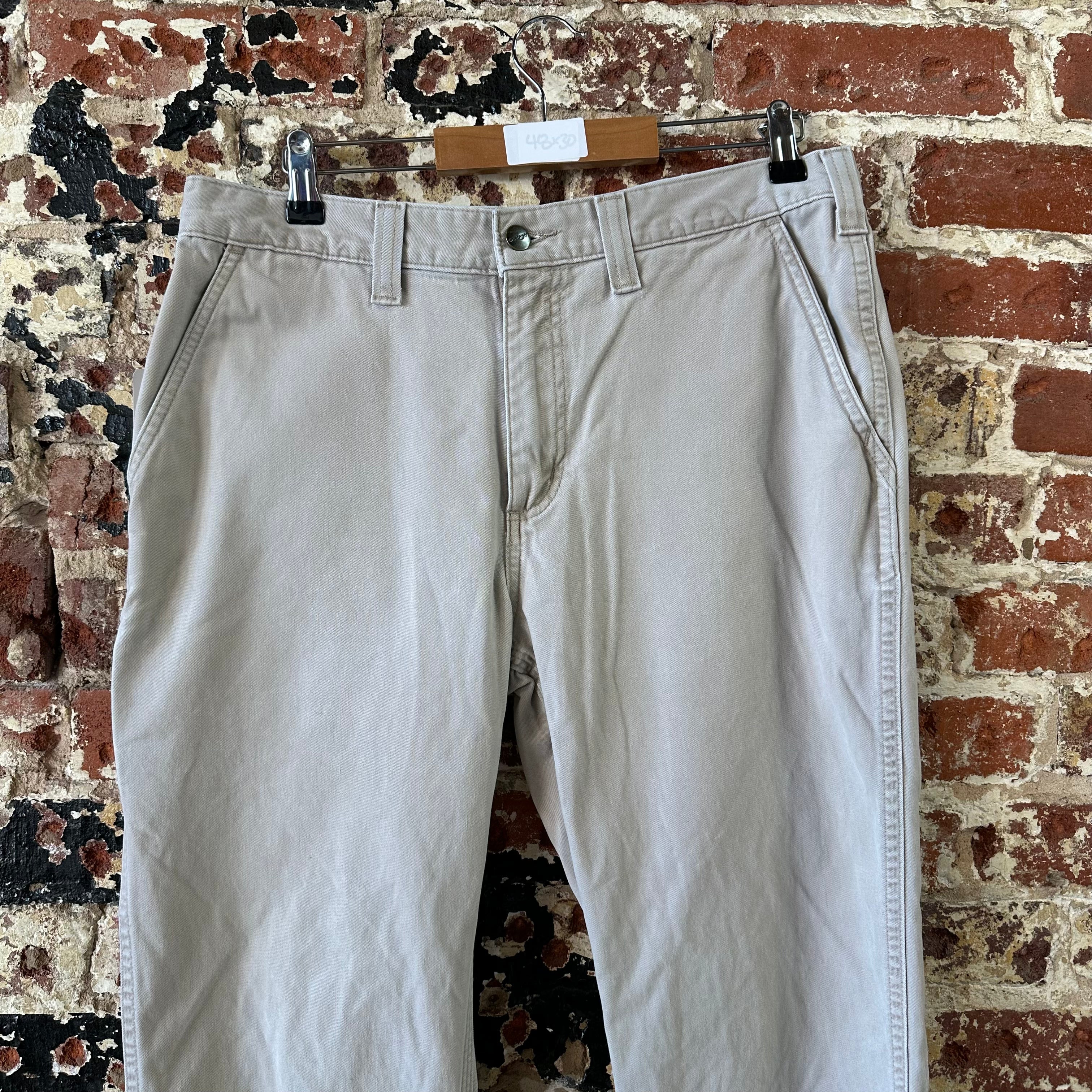 Carhartt tan Relaxed Fit Pants Mens 34x32 canvas work utility