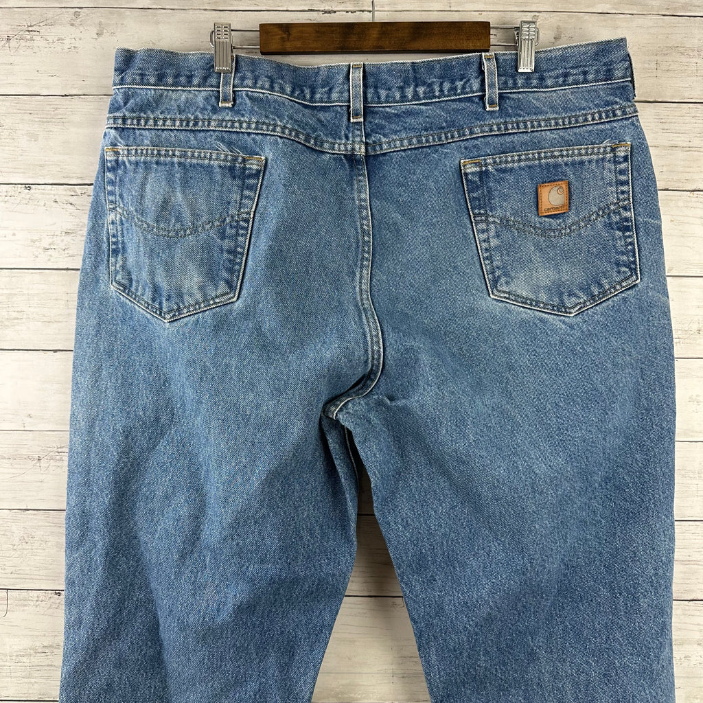 Carhartt Relaxed Fit Mens 44x30 Jeans Workwear Work B17 Denim (measures 42x29)