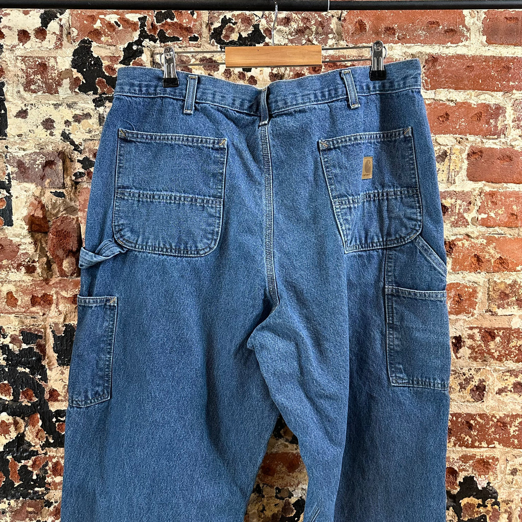 Carhartt Mens 38x30 Blue Jeans