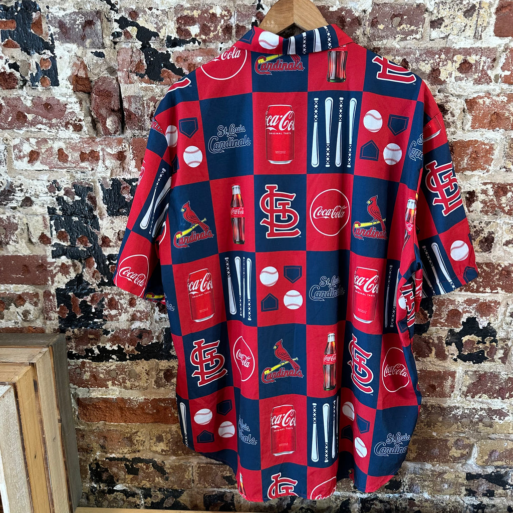 Cardinals Mens XL S/S Button Up