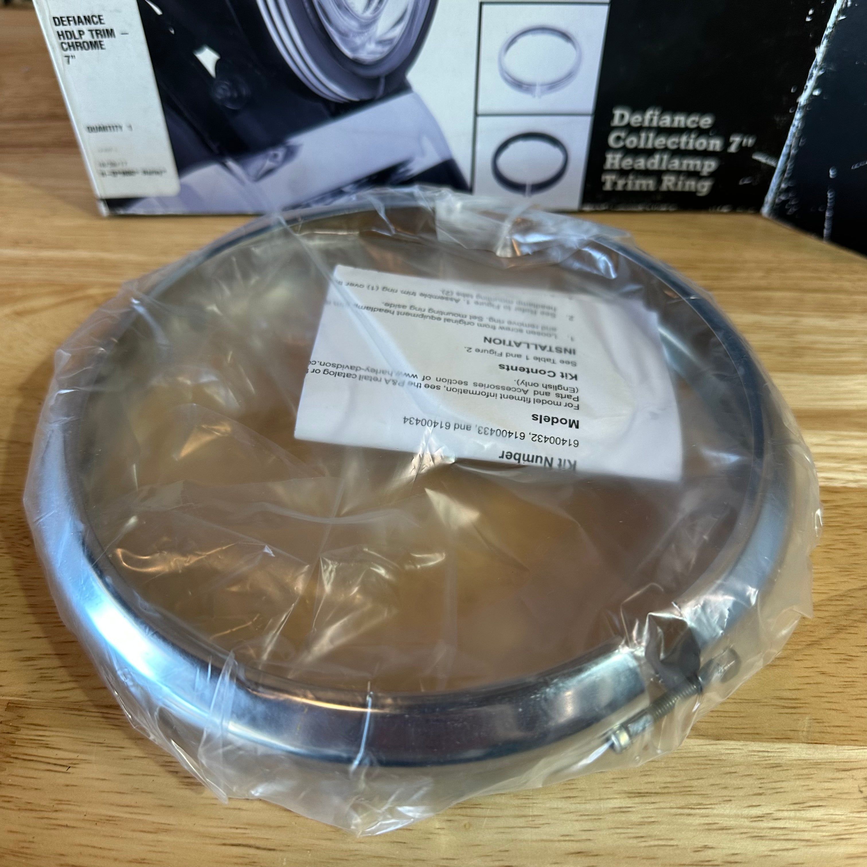 Harley-Davidson 7" CHROME Trim Rings Defiance Collect
