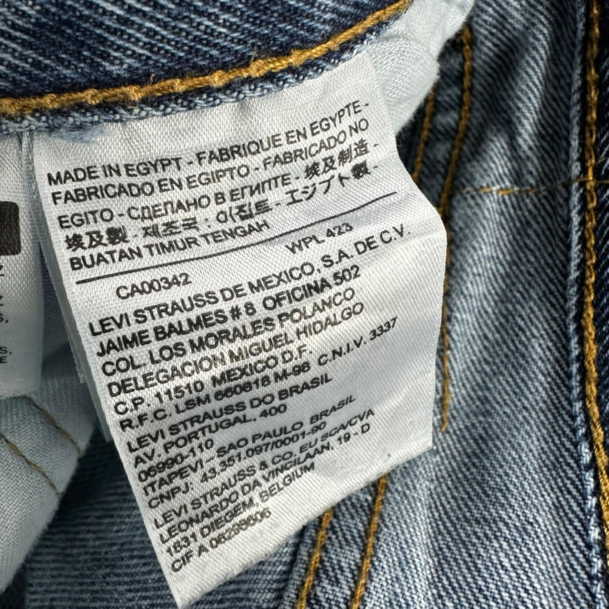 Levis 501 Jeans Mens 38x30 Straight Leg Button Fly Blue Denim