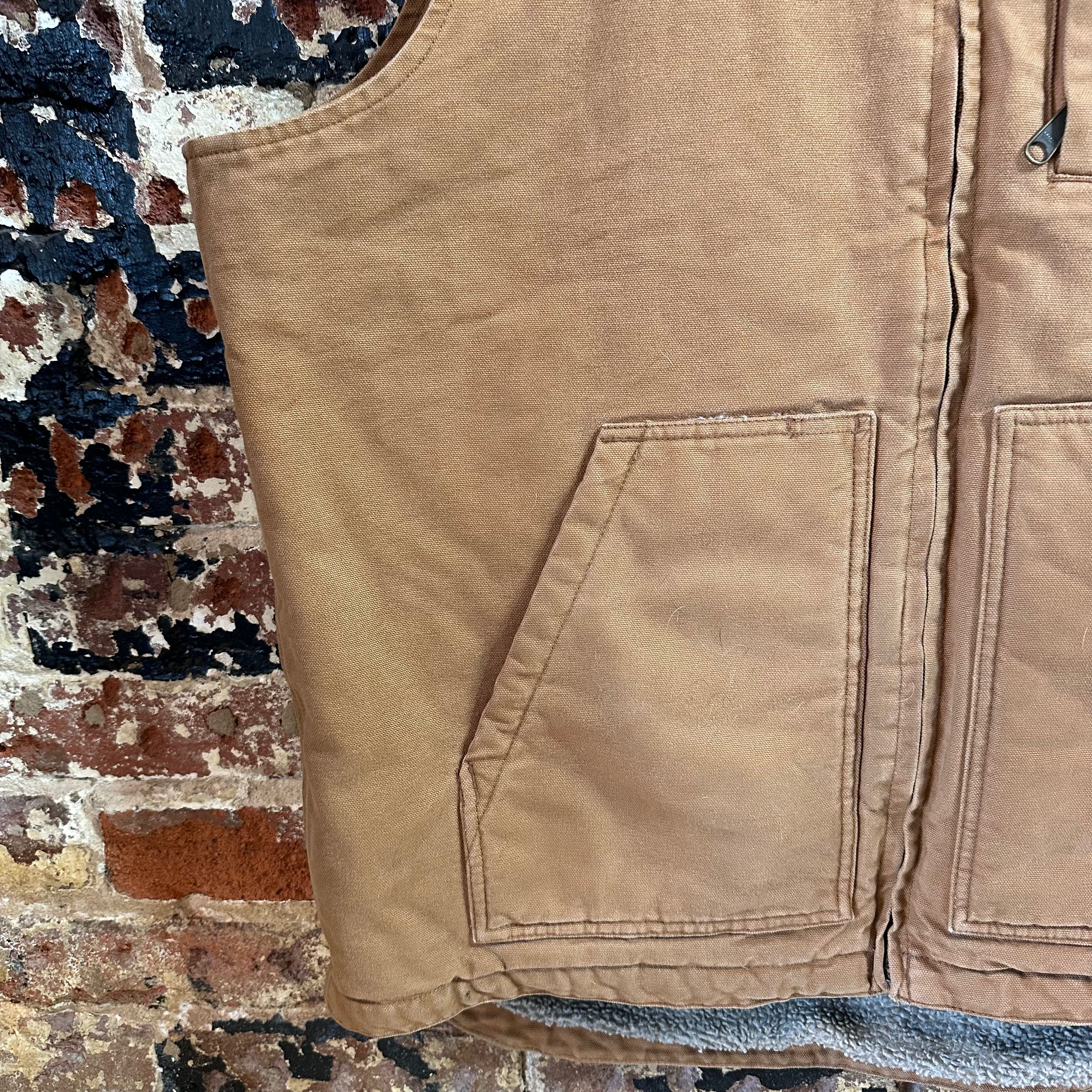Carhartt Brown Sherpa Lined Men's Large Tall Vest