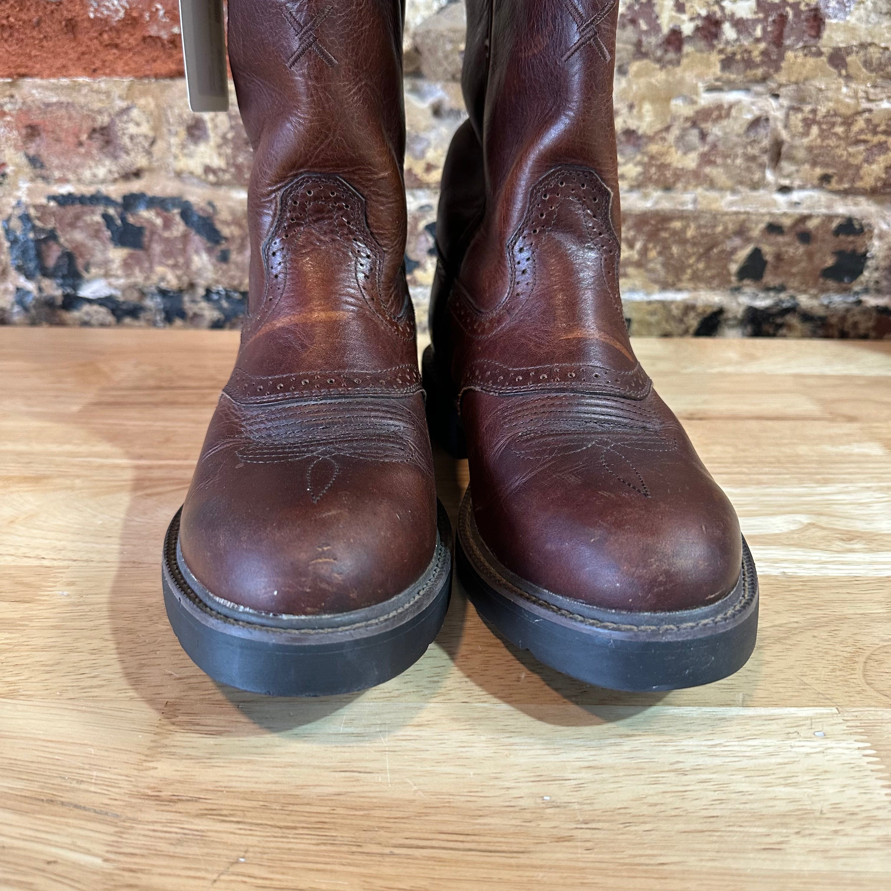 Twister Brown Leather Western Cowboy Boots Mens 9D