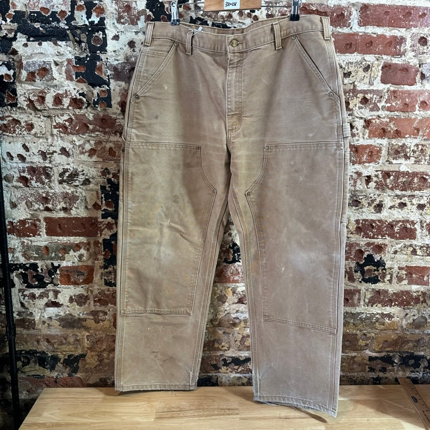Carhartt B01 BRN Mens 38x32 Double Knee Pants