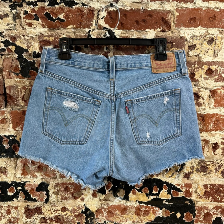 Levi's Cut Off Denim Jean Shorts Womens 29 Distressed