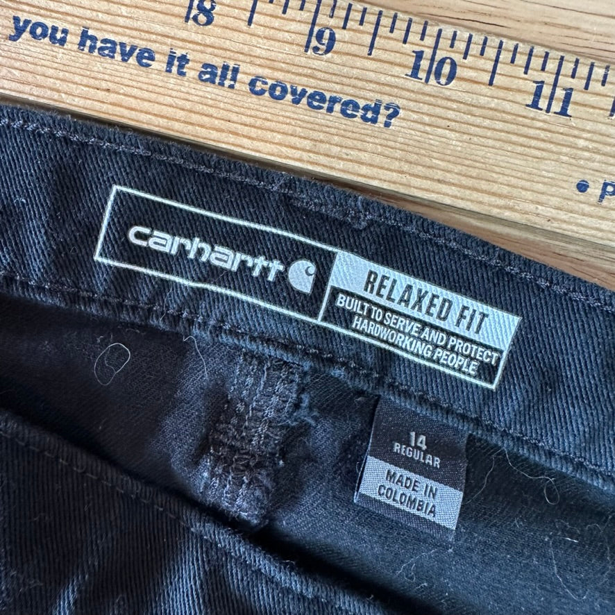 Carhartt Womens 14 Black Double Front Pants