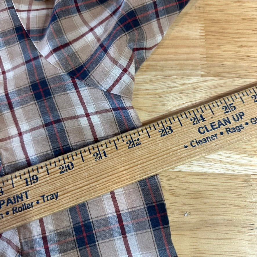 Plains Button Up Shirt Mens Medium Western Short Sleeve