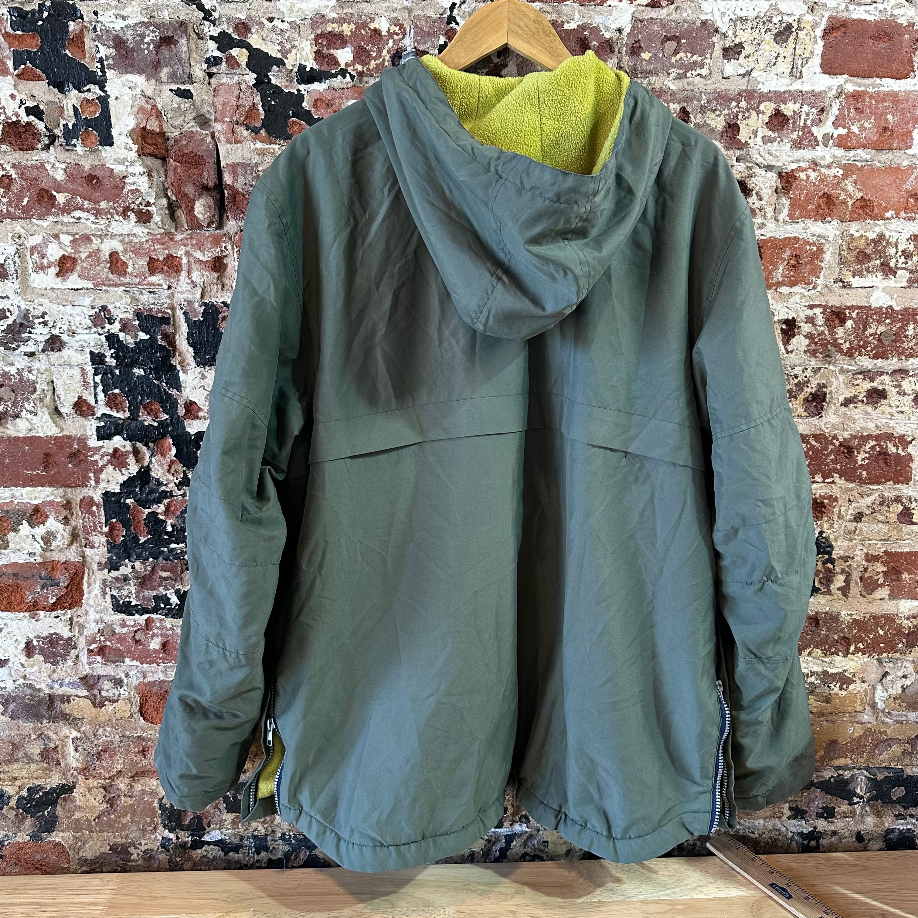 VTG Quiksilver Men's Large 1/4 Pullover Green