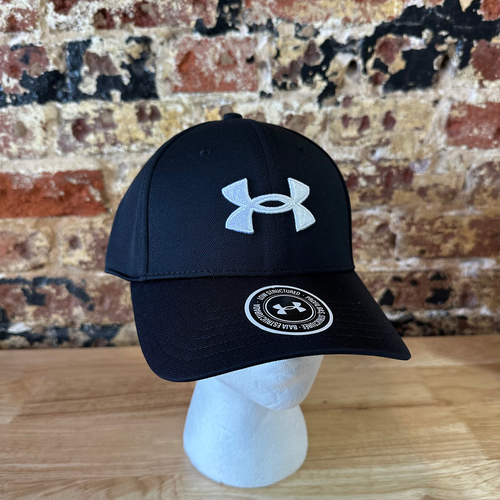 Under Armour UA Men's Black w/White logo Classic Fit L/XL Cap Hat NWT