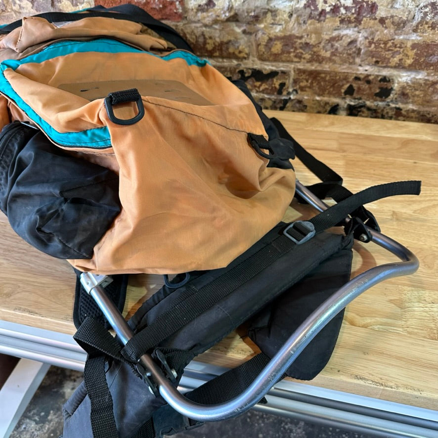 Vintage Jansport External Frame Hiking Camping Backpack Hip Pads USA