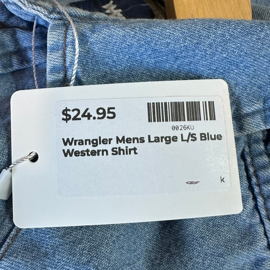 Wrangler Mens Large Button Up