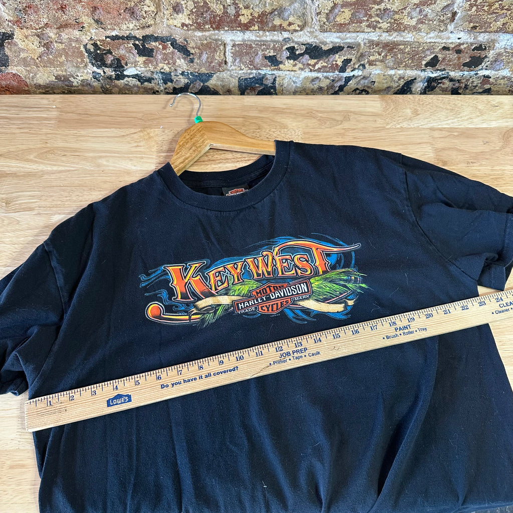 Harley Davidson Key West T-Shirt Mens XL Black Beach Biker Short Sleeve Peterson