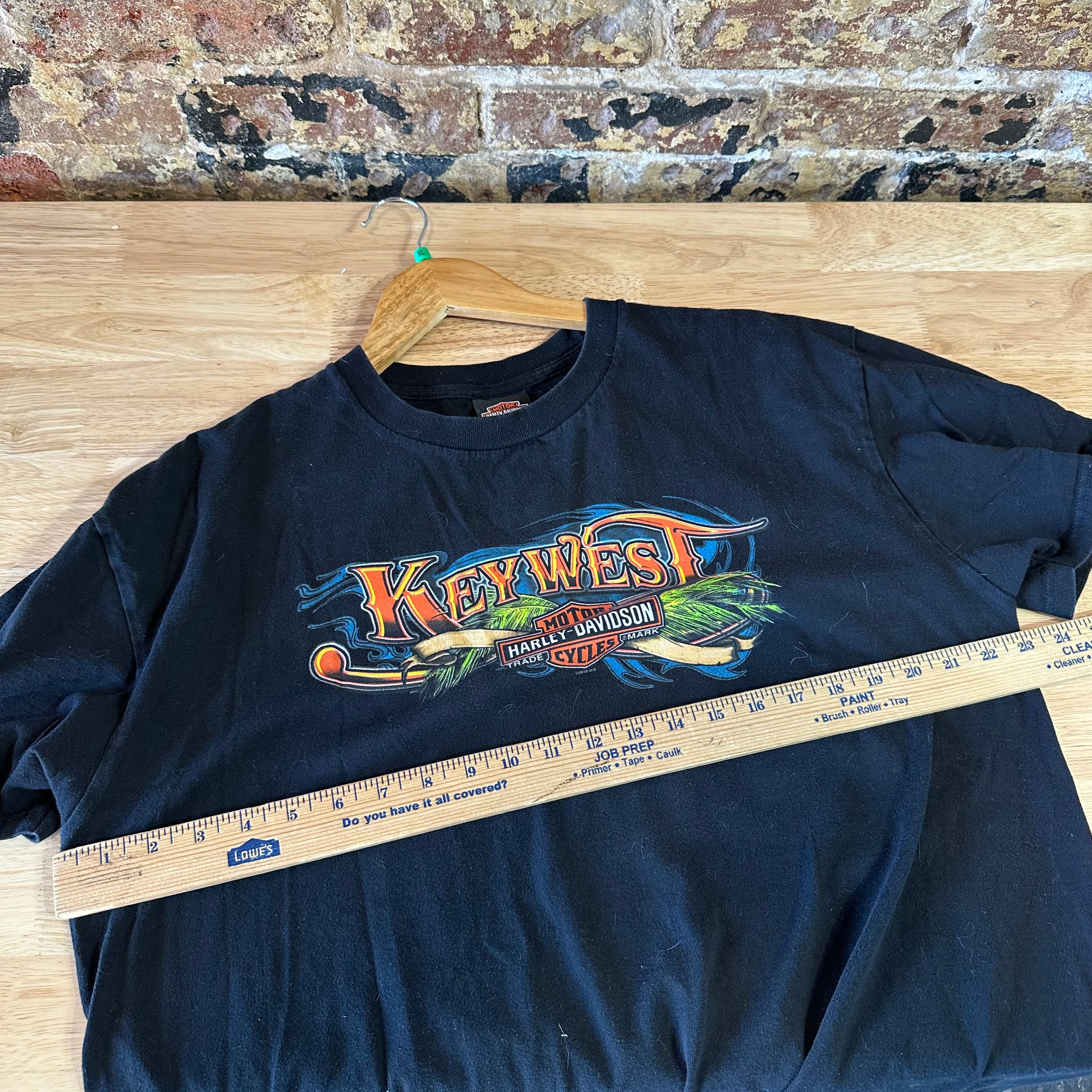 Harley Davidson Key West T-Shirt Mens XL Black Beach Biker Short Sleeve Peterson