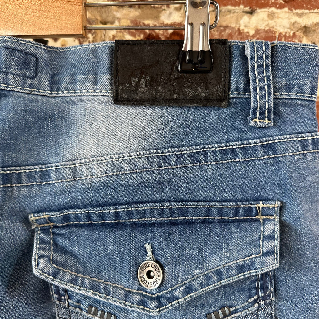 True Luck Mens 34x30 Blue Jeans