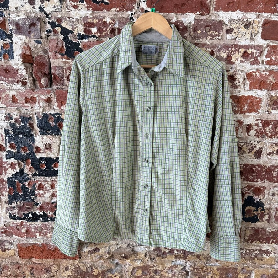 Columbia GRT Womens XL Long Sleeve Casual Shirt Button Up Green