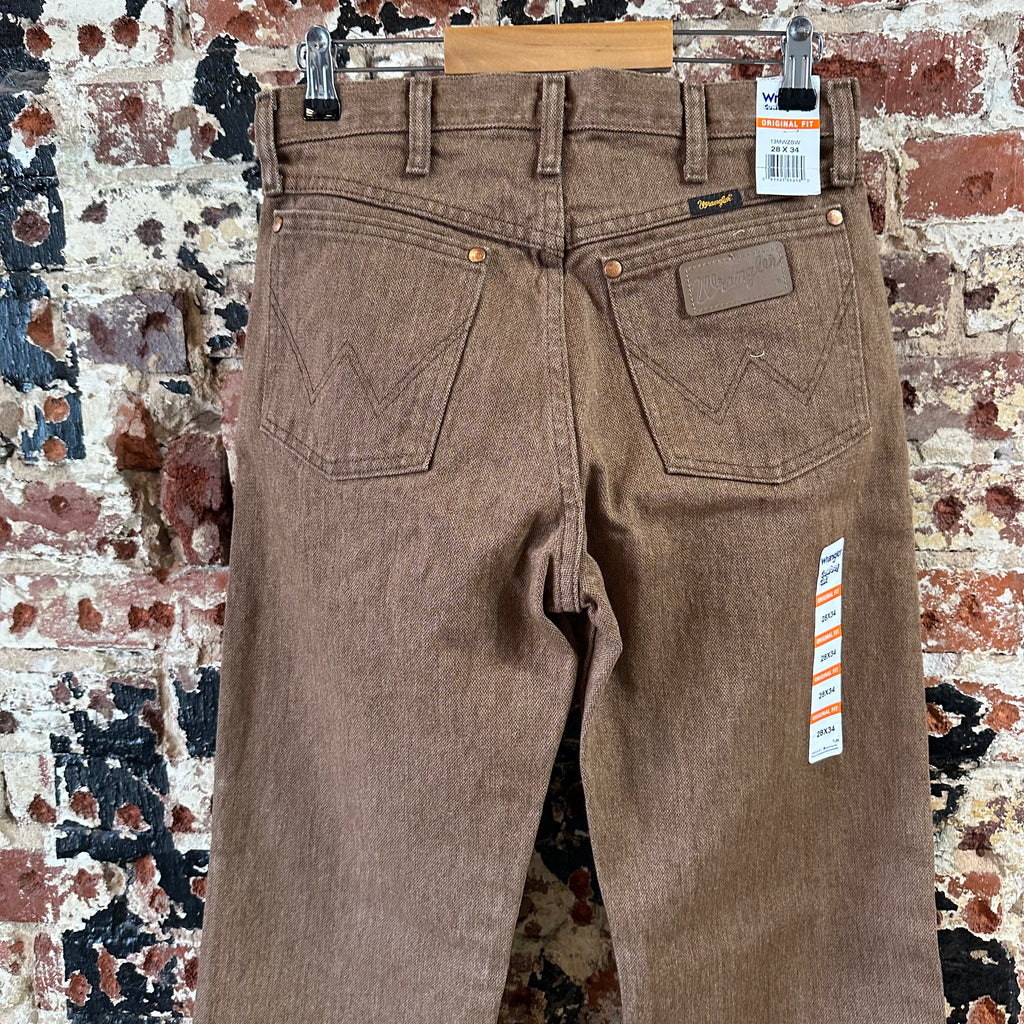 Wrangler Mens 28X34 Brown Jeans NEW