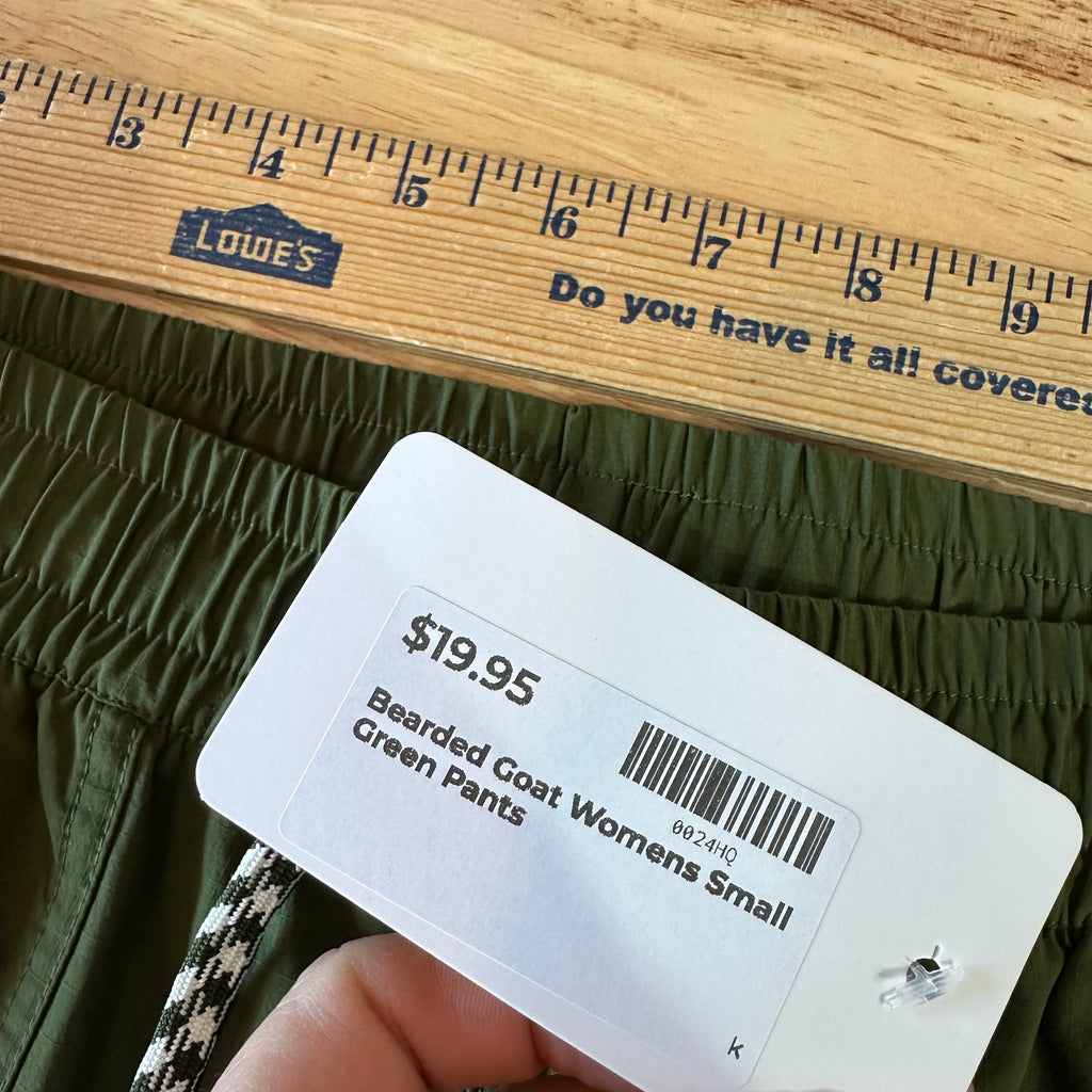 Bearded Goat Women's Small Summit Water Resistant Outdoor Hiking Pant Green