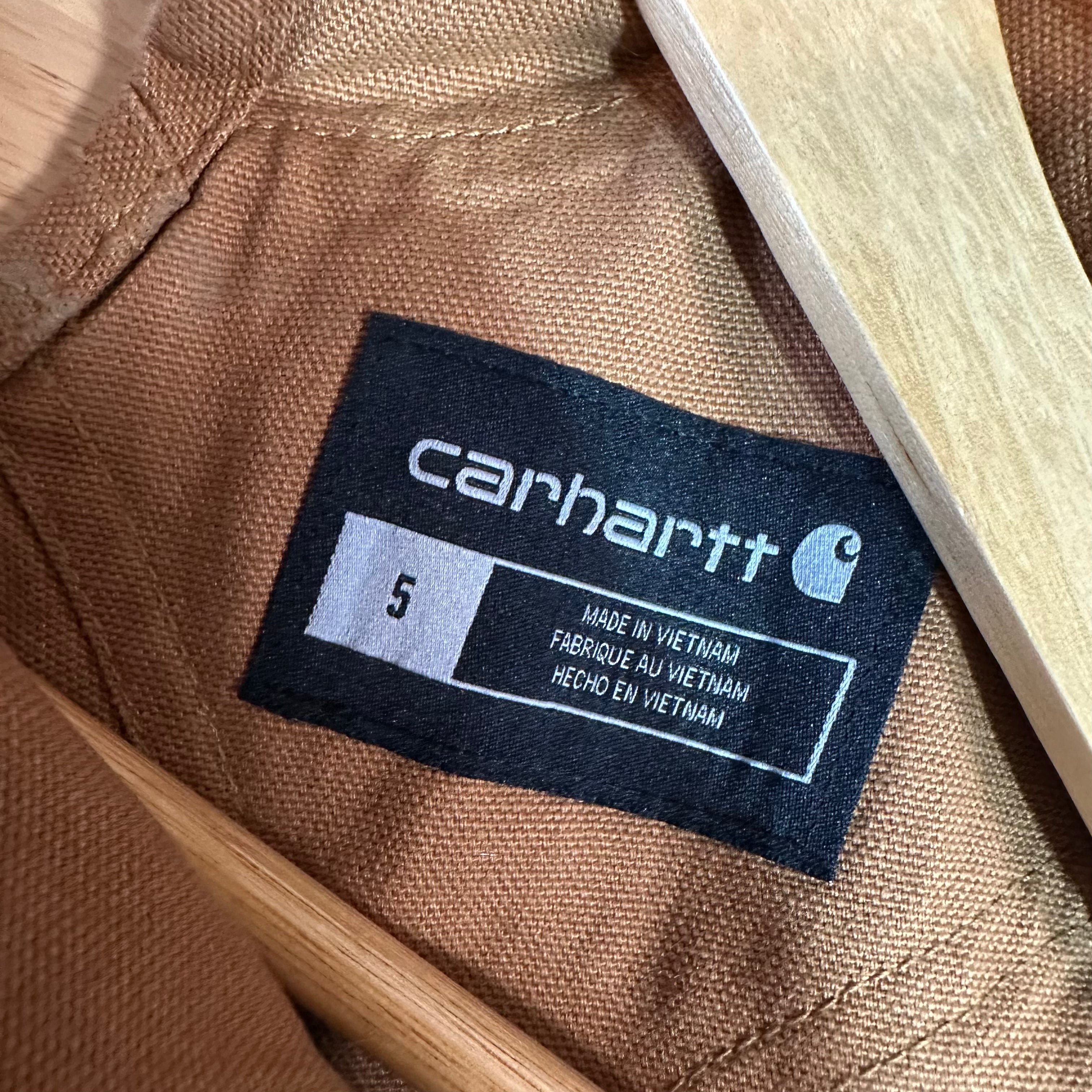 Carhartt Overalls Canvas Brown boys 5 Bibs