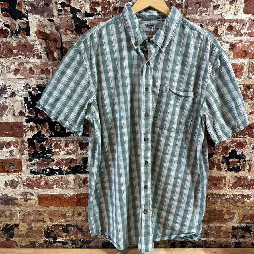 Carhartt Mens XL Tall Short Sleeve Button Up