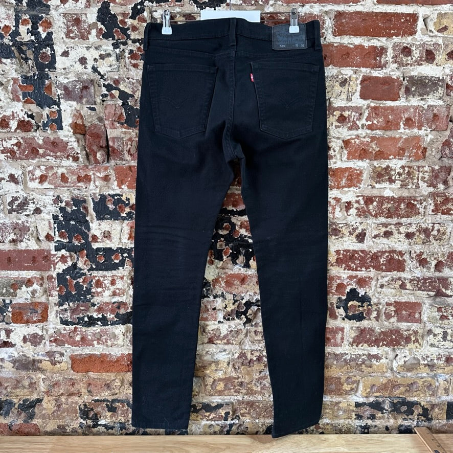 Levis 510 Skinny Jeans Men's 31x32 Black Denim