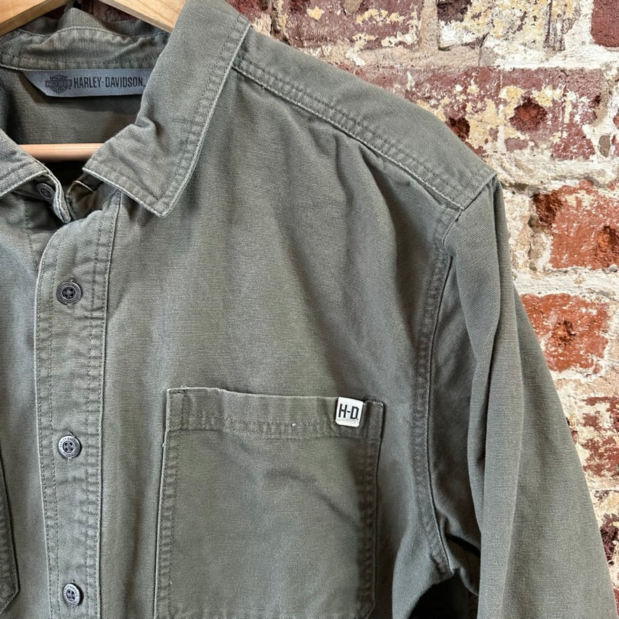 Harley Mens XL L/S Button Up