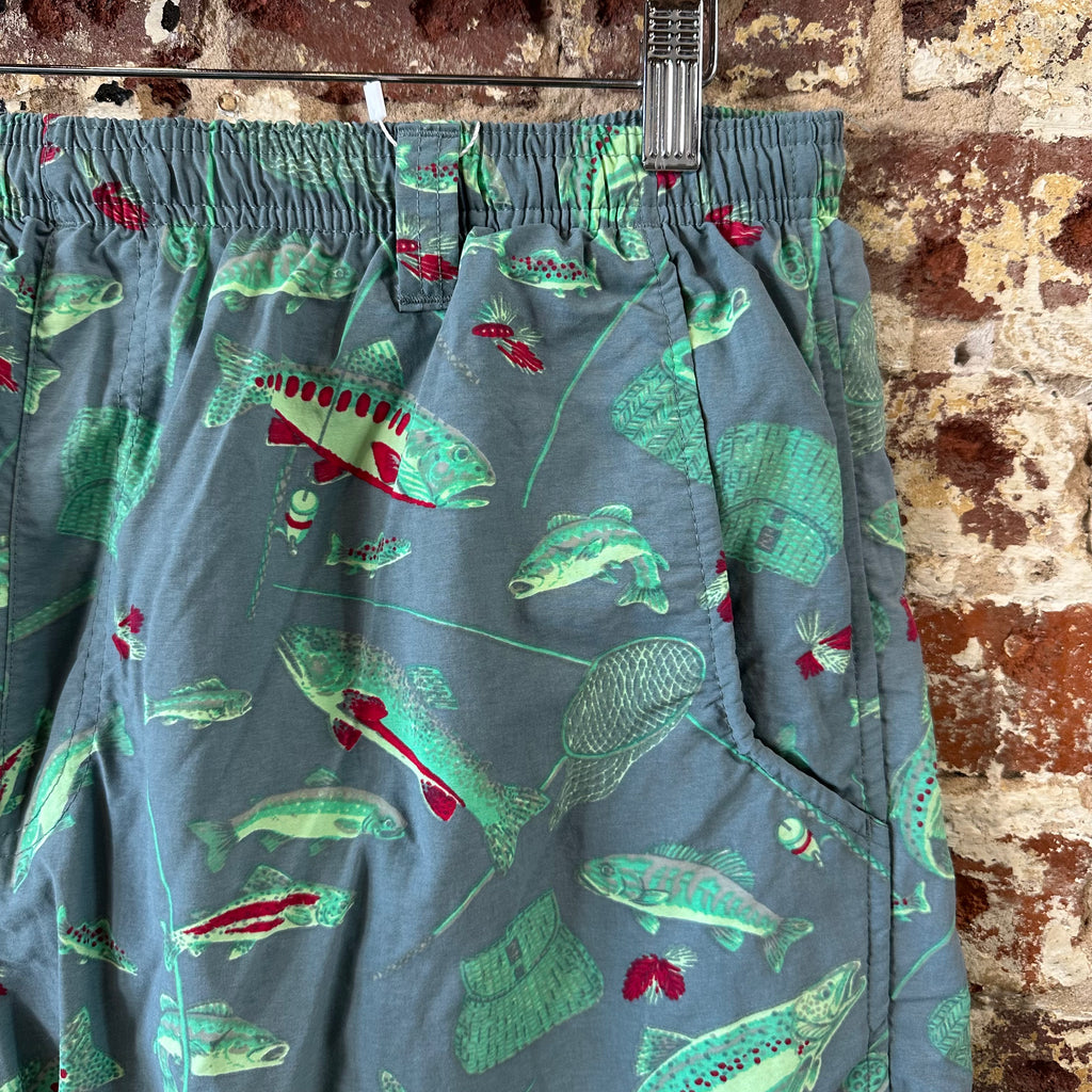 Columbia PFG Swim Mens XL Green Fishing Shorts 5.5 Inch Inseam Fish