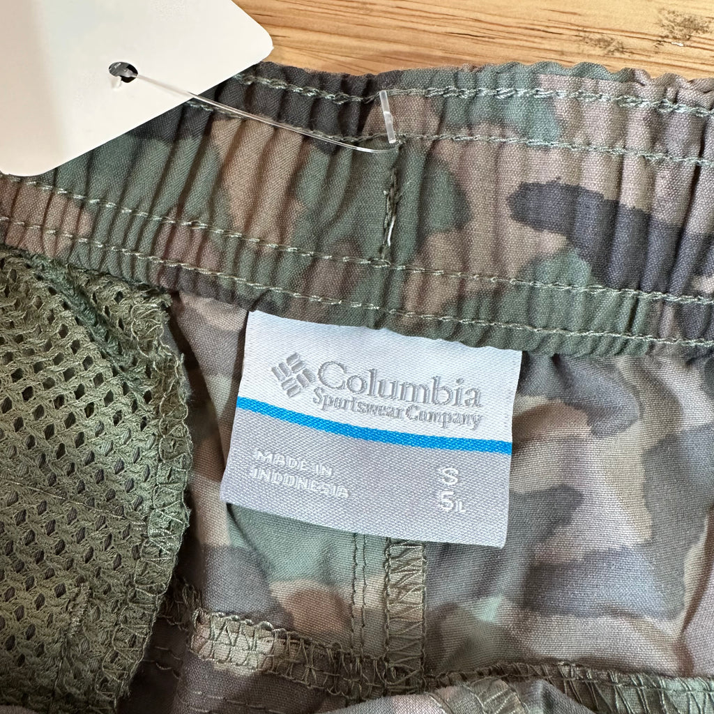 Columbia Camo Small Printed Bay Drawstring w/Pockets Womens Shorts casual