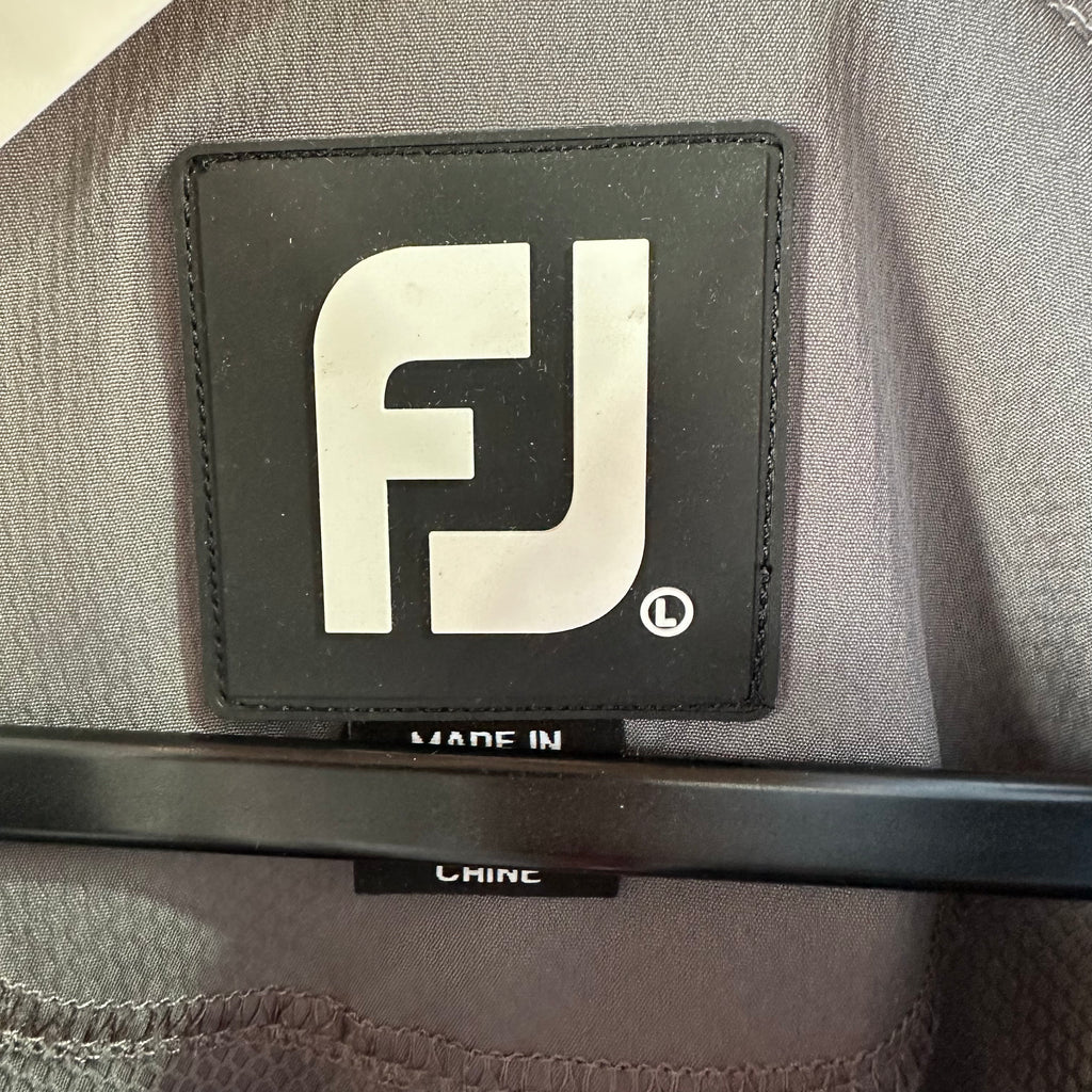 FootJoy Golf Jacket Mens Large Gray Short Sleeve 1/4 Zip Colorblock Windbreaker