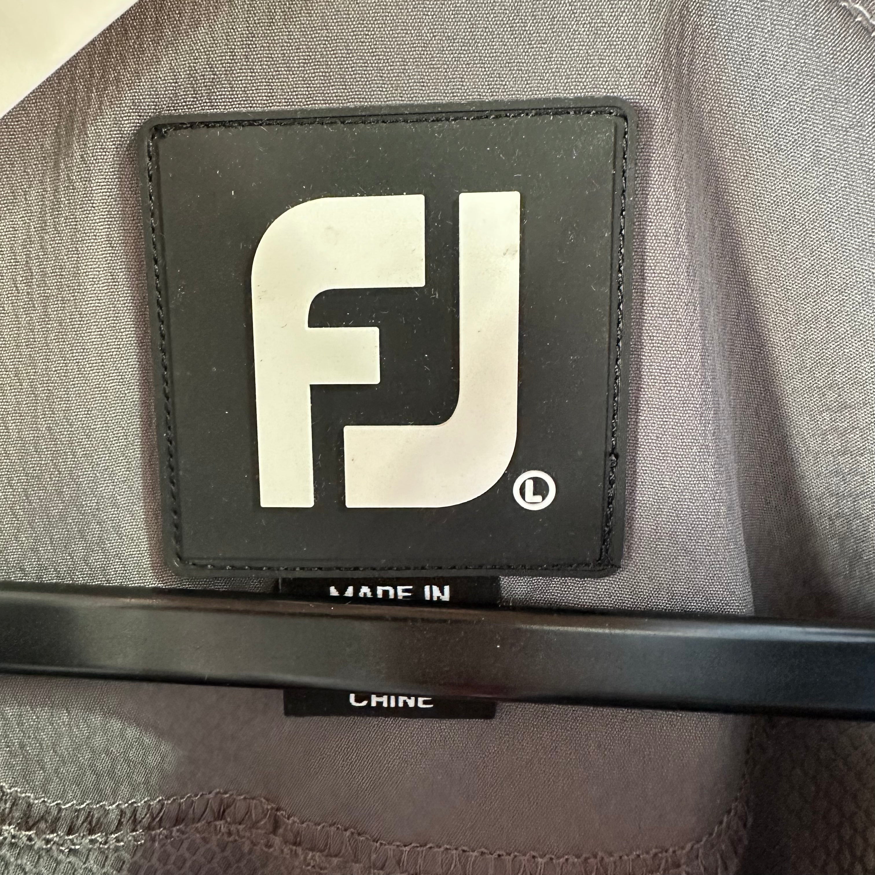 FootJoy Golf Jacket Mens Large Gray Short Sleeve 1/4 Zip Colorblock Windbreaker