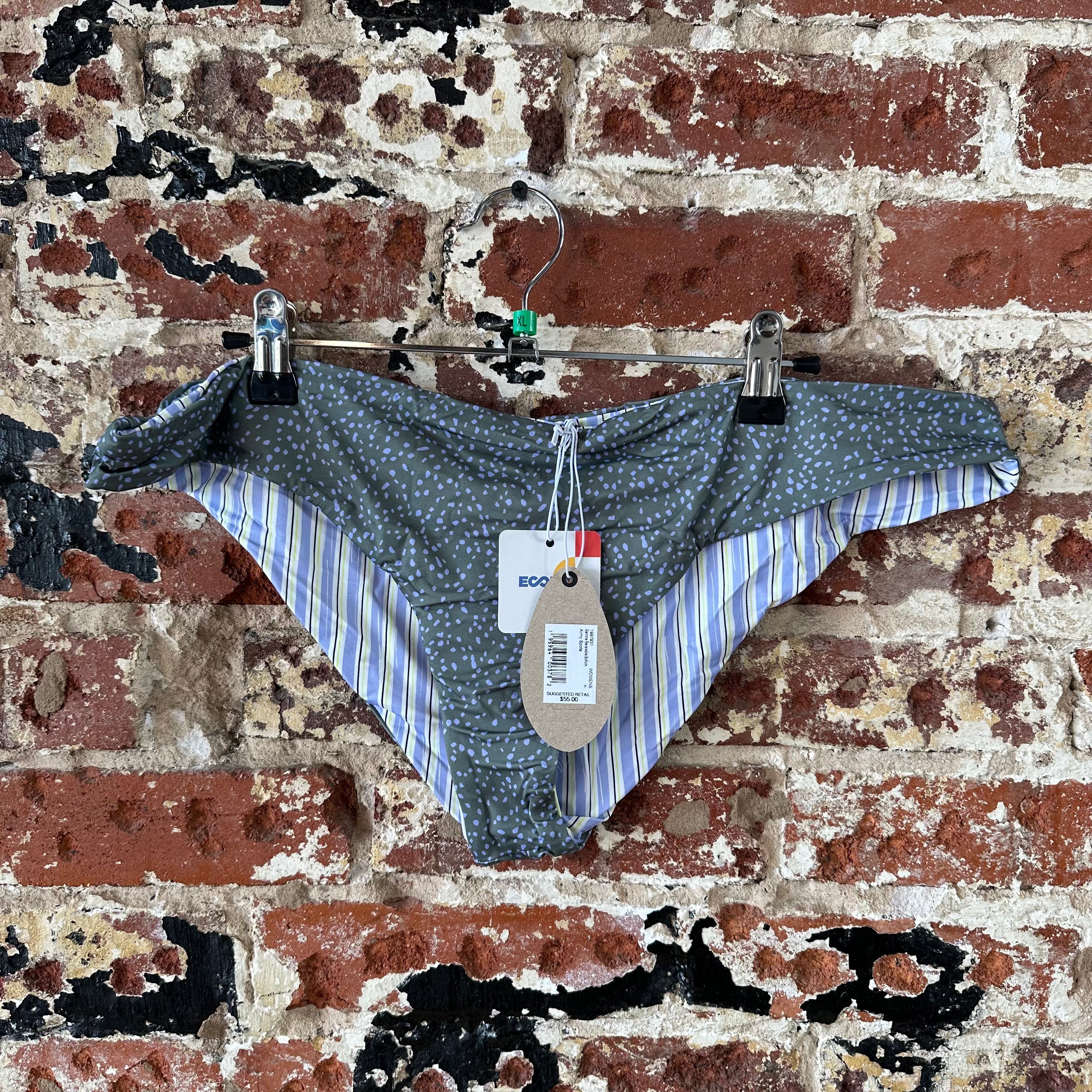 Prana Bottom Bikini Women's XL Reversible Quick Dry New Purple Gray