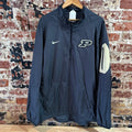 Nike Purdue Black 1/4 Pullover Windbreaker Gray Dri Fit Long Sleeve Mens 2XL XXL