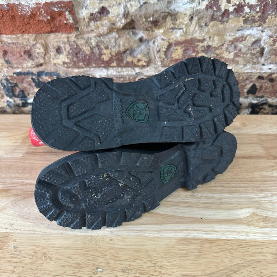 Women's Ariat Cowboy Boots Style 10010924 Brown Red Uppers Blue Stitch Size 10 B