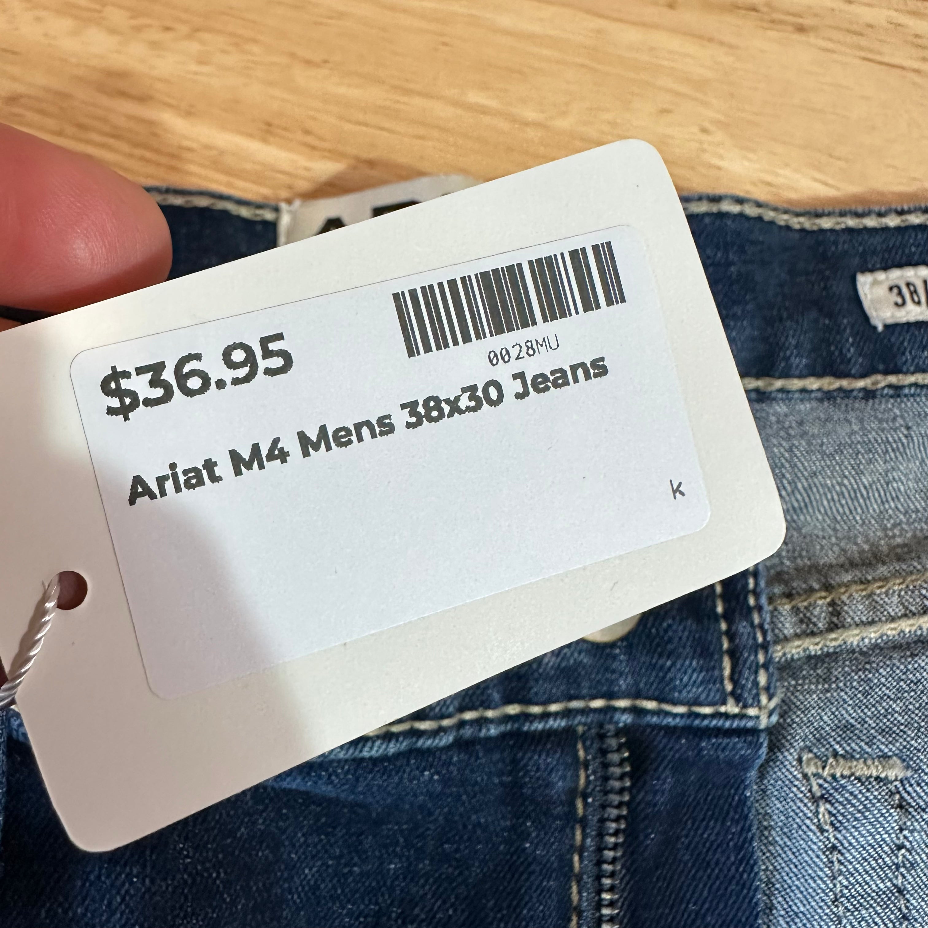 Ariat M4 Mens 38x30 Blue Jeans