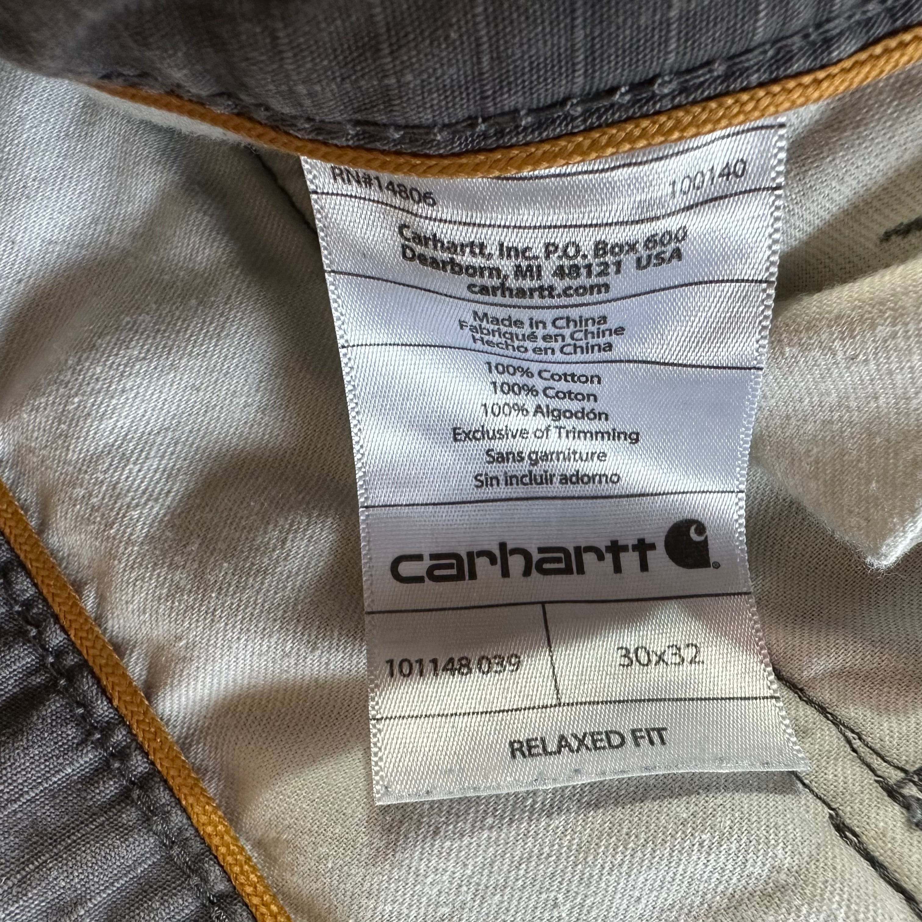 Carhartt Mens 30x32 Gray Cargo Pants