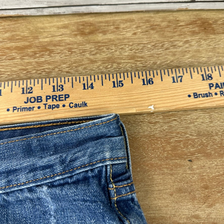 Levi's Cut Off Denim Blue Jean Shorts Womens 27 Distressed - 30x3"