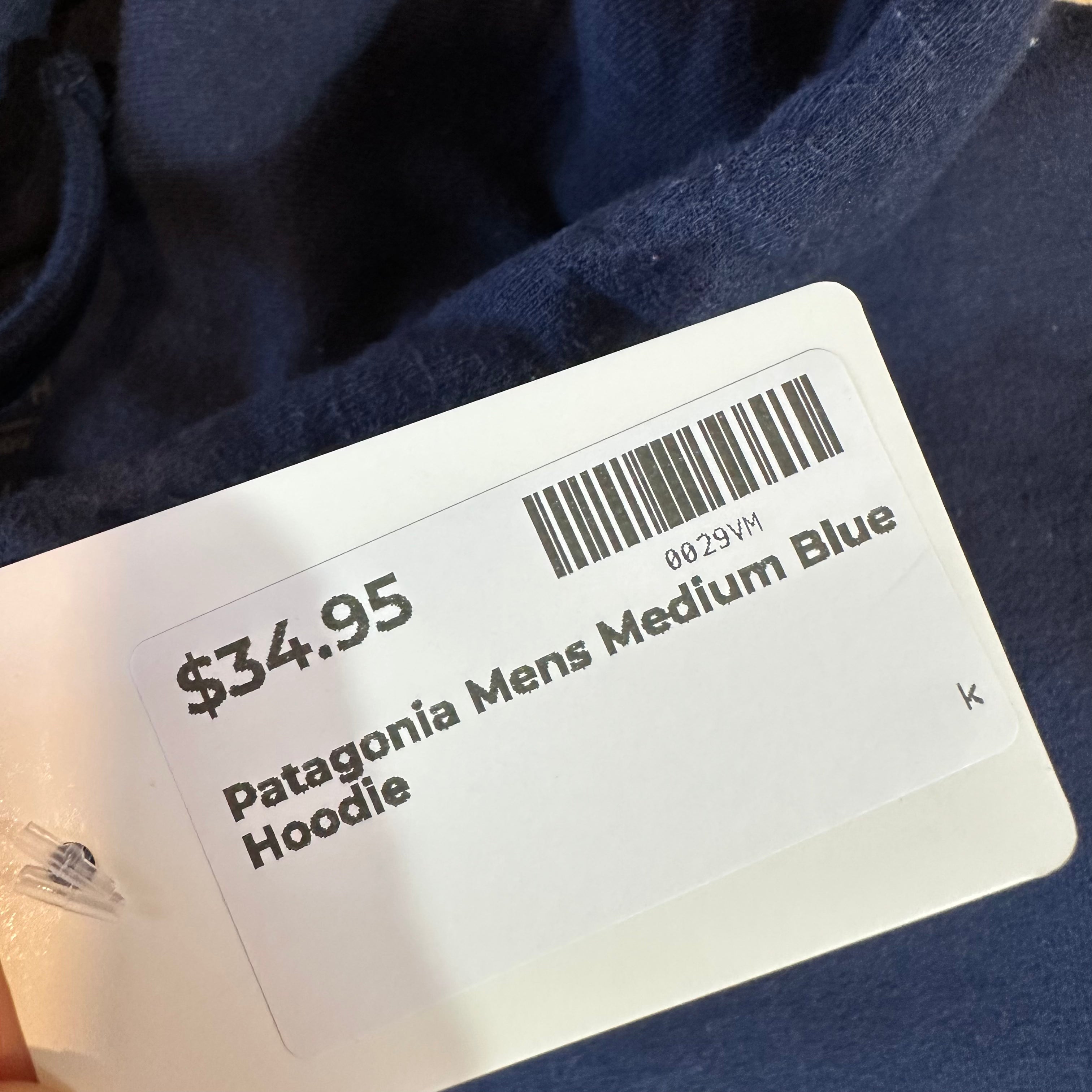 Patagonia Mens Medium Blue Hoodie