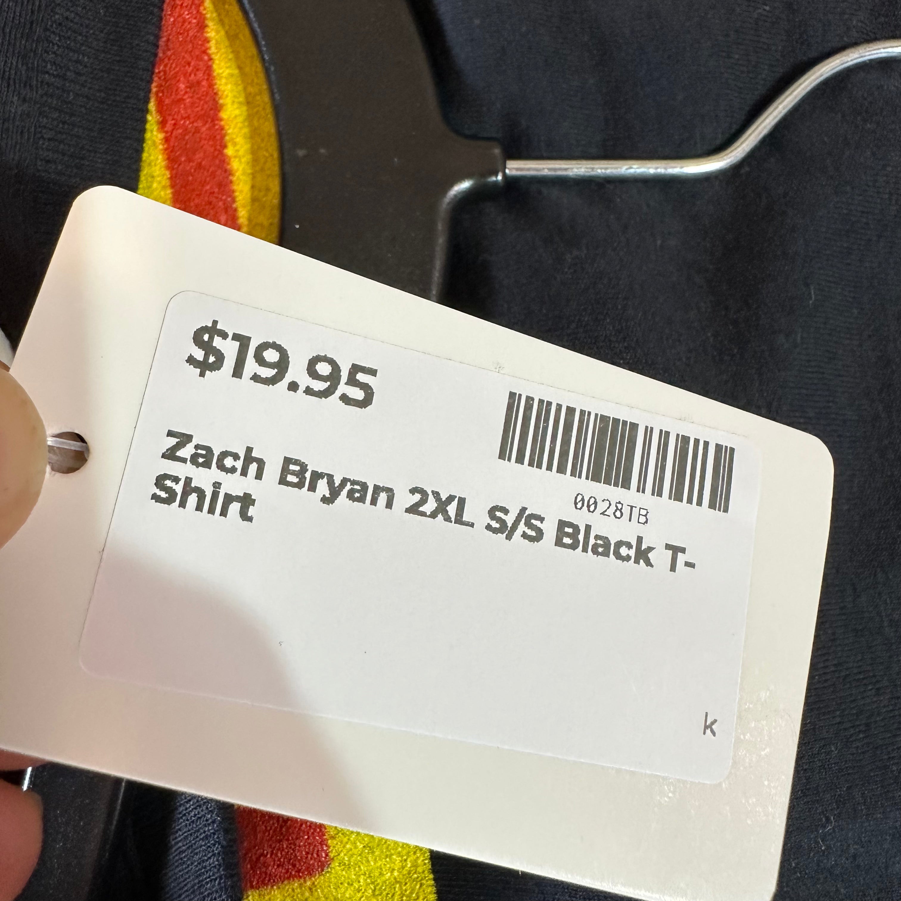Zach Bryan S/S Black T-Shirt Men's 2XL