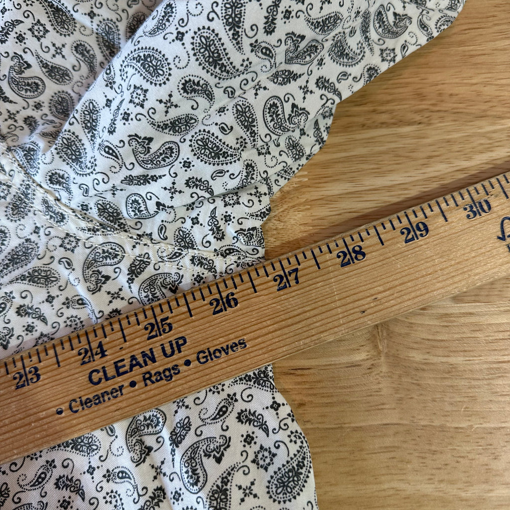 Wrangler Retro Button Up Shirt Mens 2XL Tall Pearl Snap Western Gray Paisley NEW
