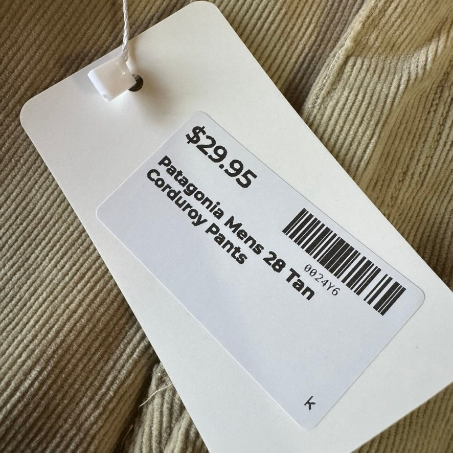 Patagonia Corduroy Pants Womens 28 Tan Khaki Travel 31x31"