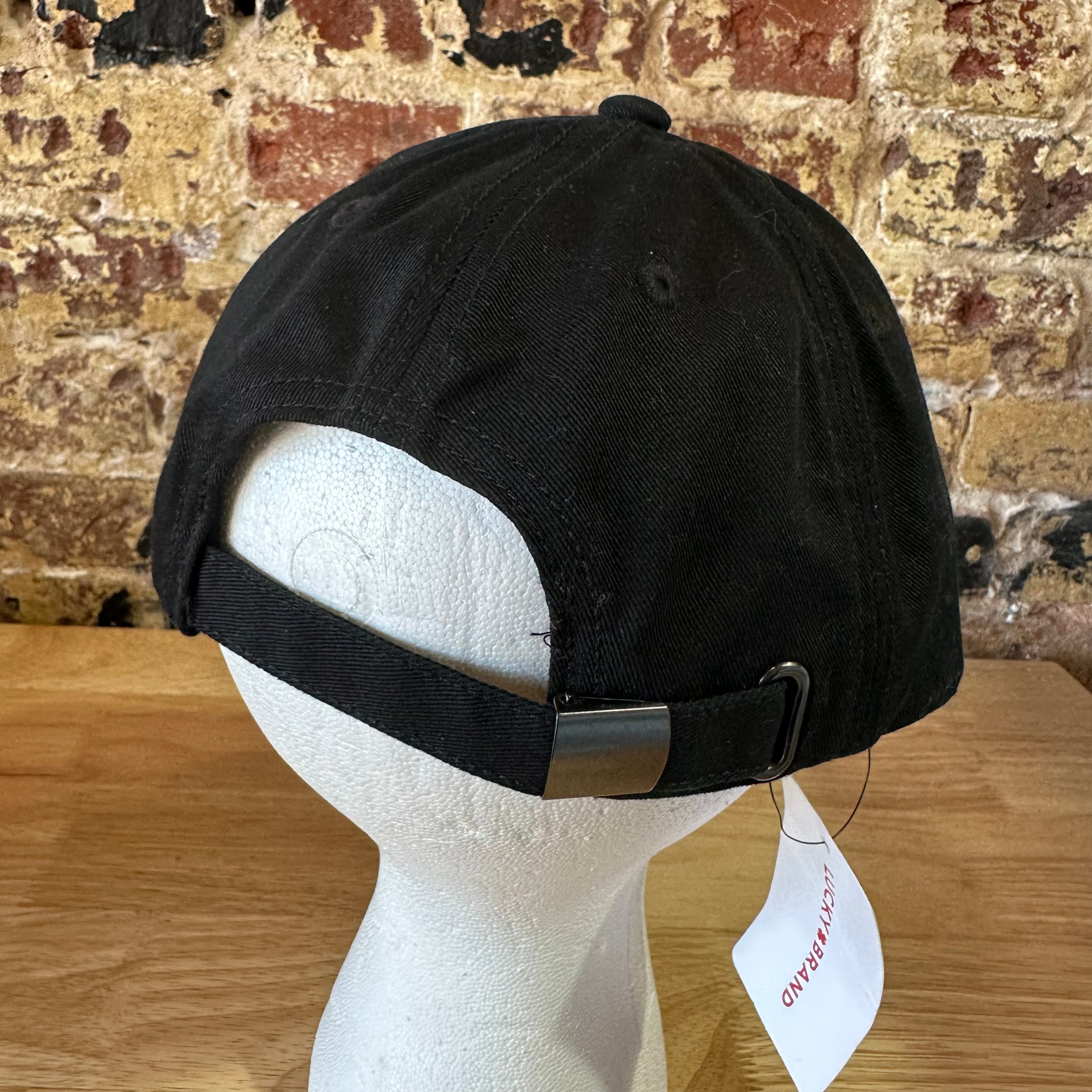 Lucky Brand David Bowie NASA Lightning Bolt Baseball Cap Hat Black NWT